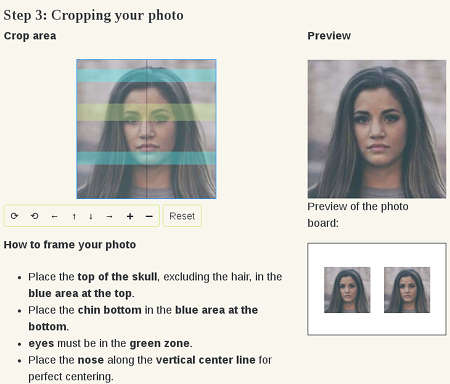 free passport photo tool online